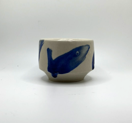 White & Blue Espresso Cup